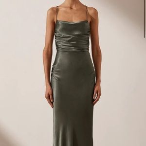Shona Joy La Lune Olive Green Maxi dress